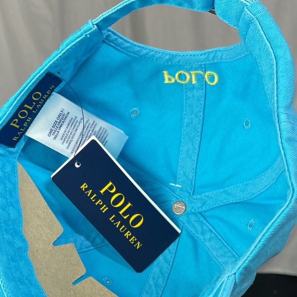 🐎New Polo Ralph Lauren Blue Adjustable Hat Cap - Picture 3 of 3
